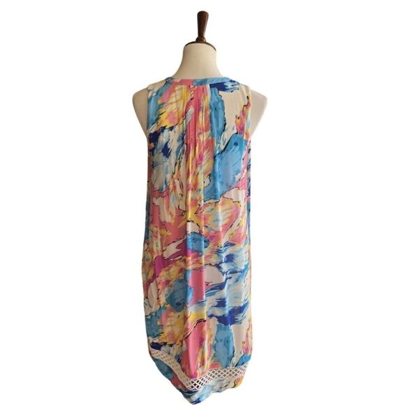 Charles Henry Sleeveless Pleated Printed Shift Dress Size S A31 MSRP $99 - Picture 3 of 12